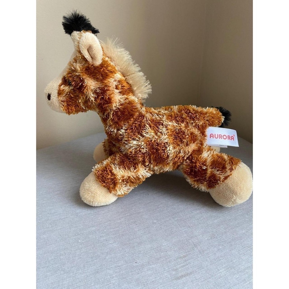Aurora Giraffe Plush Bean Bag Stuffed Animal 8" Floppy Toy 2018 s2